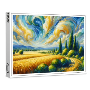 raxxa Premium-Puzzle: Wirbel über goldenen Feldern