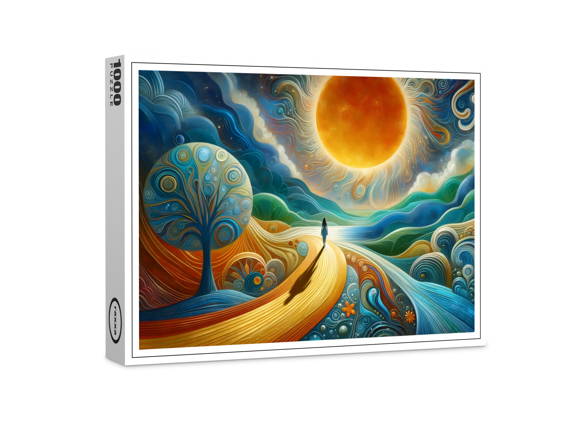 raxxa Premium-Puzzle: Pfad zur leuchtenden Sonne