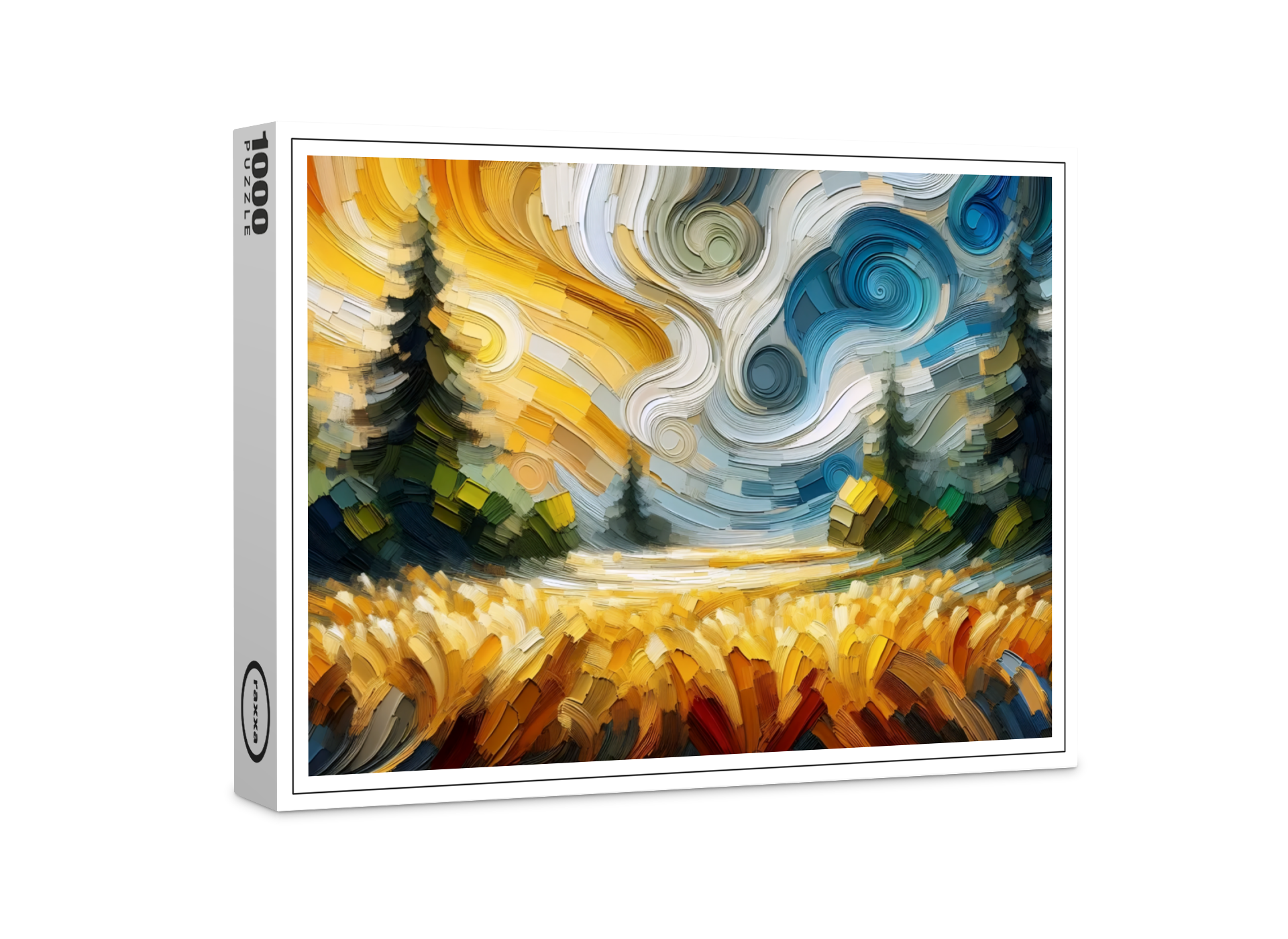 raxxa Premium-Puzzle: Wirbelnde Erntefelder