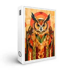 raxxa Premium-Puzzle: Owl Totem – Urban Art Deco Spirit