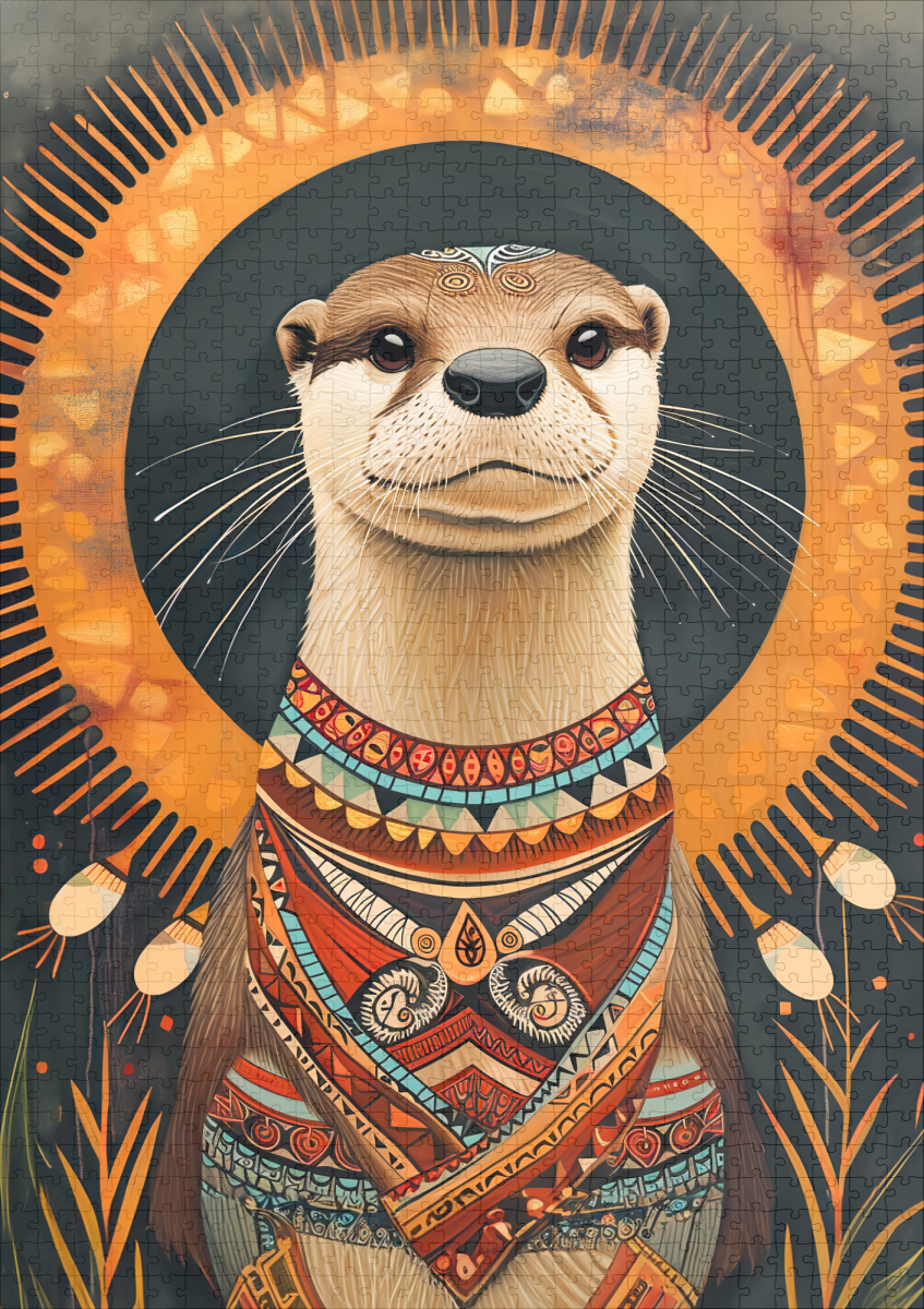 raxxa Premium-Puzzle: Otter Totem – Playful Deco Spirit - Image 2