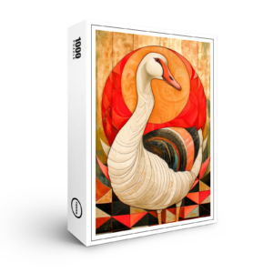 raxxa Premium-Puzzle: Goose Totem – Protective Art Deco Spirit