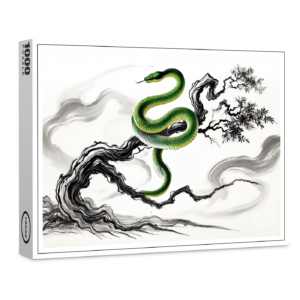 raxxa Premium-Puzzle: Ink painting Sinuous Snake Coiled on Tree