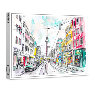 raxxa Premium-Puzzle: Watercolor Berlin Mitte TV Tower