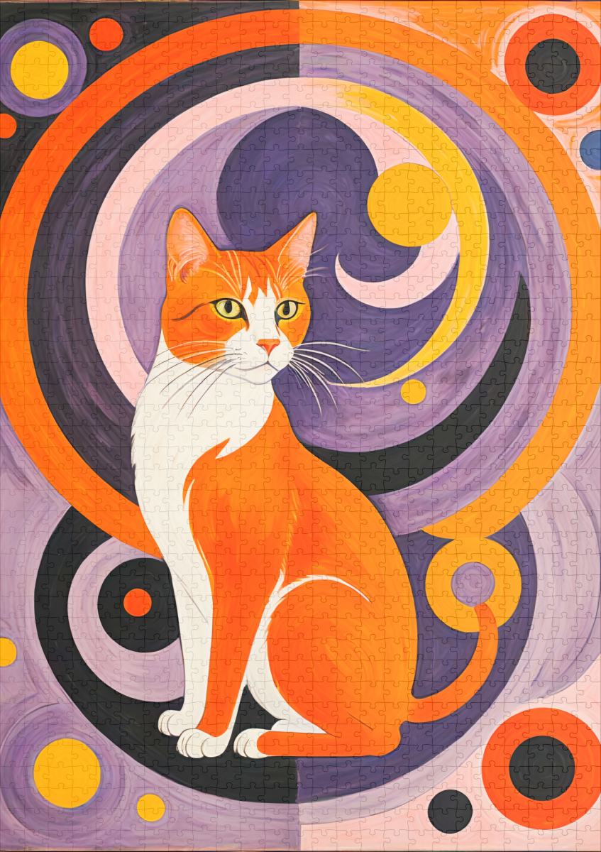 raxxa Premium-Puzzle: Cubist Cat Art with Colors – Bild 2