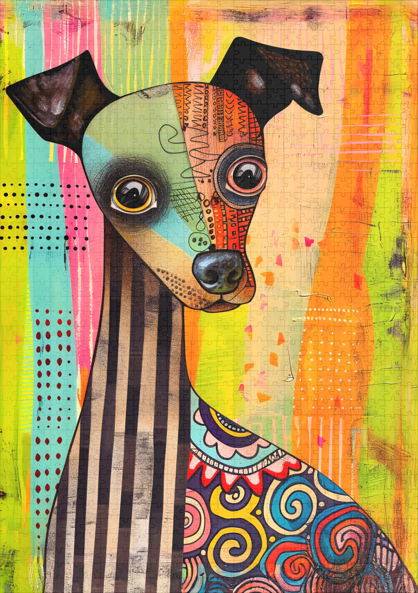 raxxa Premium-Puzzle: Abstract Dog in Pop-Art Palette – Image 2