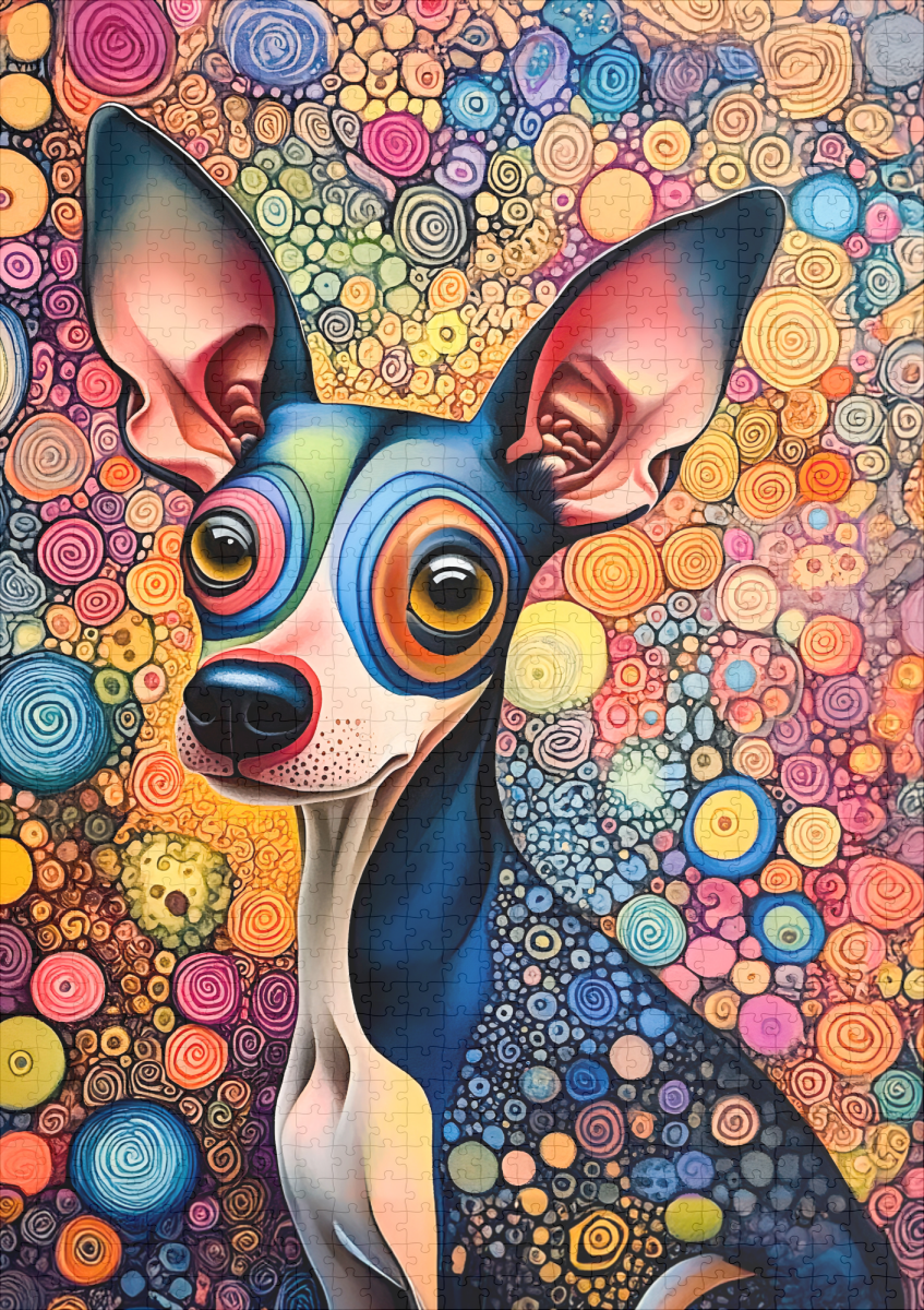 raxxa Premium-Puzzle: Color Splash Pop-Art Dog Portrait - immagine 2