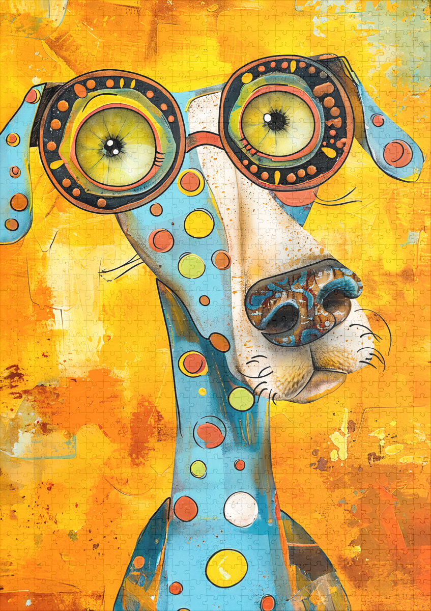 raxxa Premium-Puzzle: Playful Pop-Art Dog in Bright Hues – Image 2