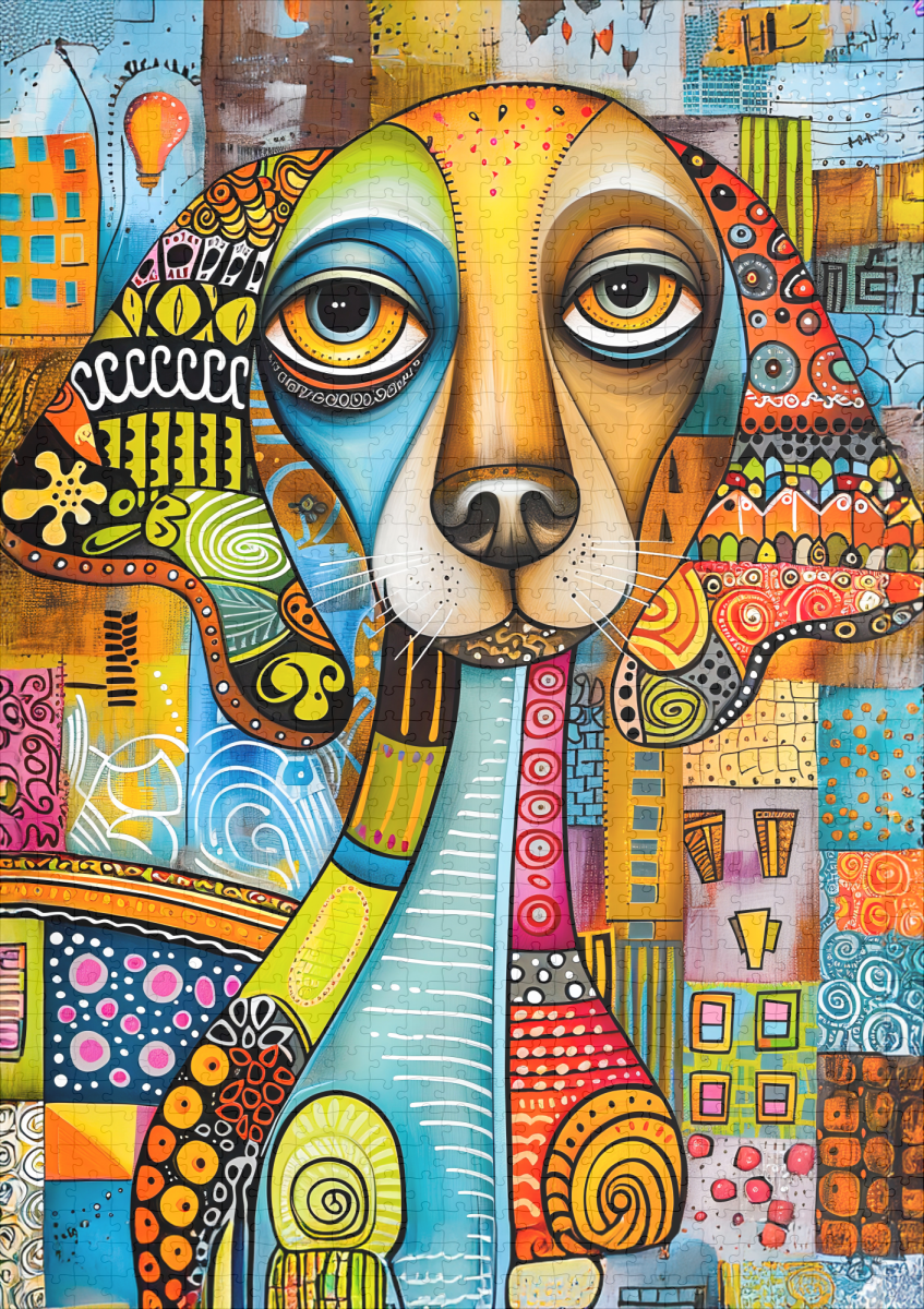 raxxa Premium-Puzzle: Abstract Pop-Art Dog Faces – Image 2