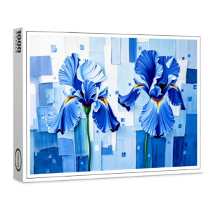 raxxa Premium-Puzzle: Elegant Iris in Modern Abstract Style