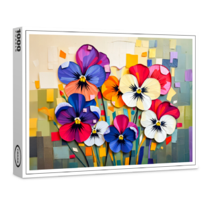 raxxa Premium-Puzzle: Charming Pansy in Modern Abstract Style