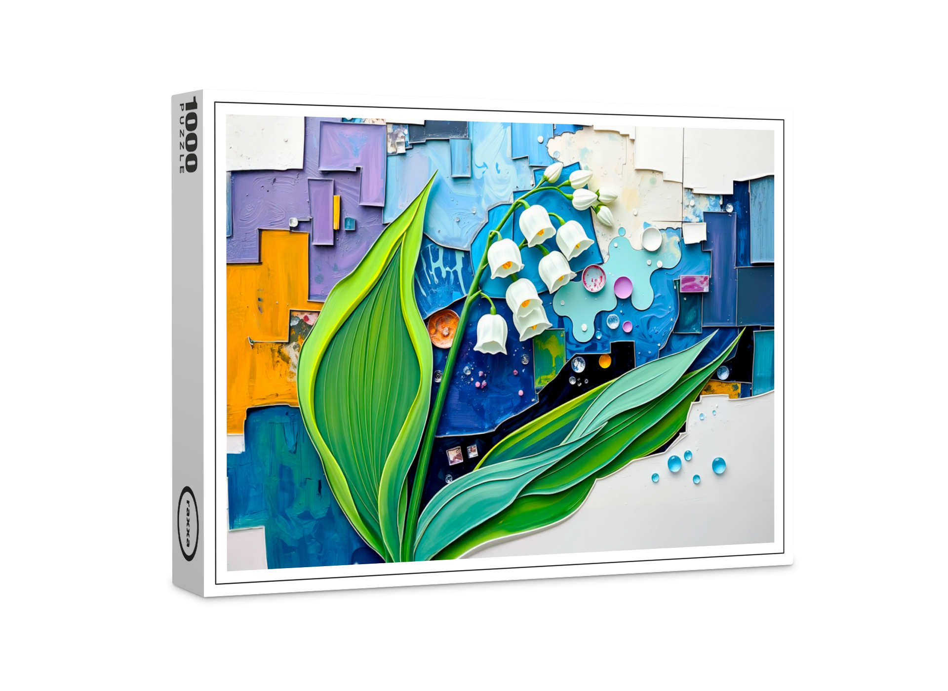 raxxa Premium-Puzzle: Graceful Lily of the Valley in Modern Abstract Style