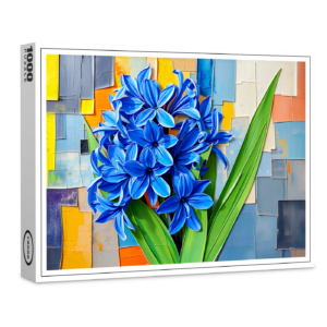 raxxa Premium-Puzzle: Vibrant Hyacinth in Modern Abstract Style
