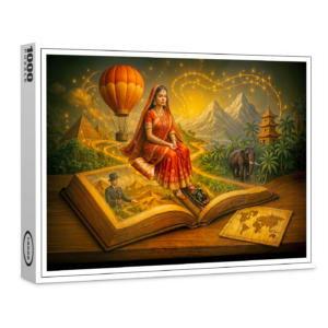 raxxa Premium-Puzzle: World journey from classic travel book