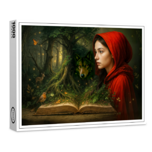 raxxa Premium-Puzzle: Red Riding Hood meets wolf in forest