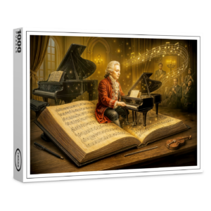 raxxa Premium-Puzzle: Mozart music scene from classic book