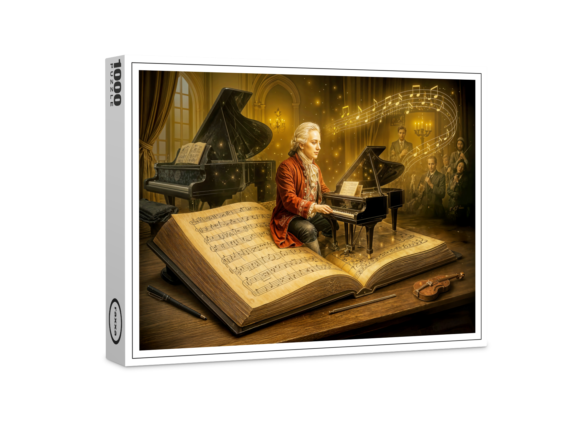 raxxa Premium-Puzzle: Mozart music scene from classic book