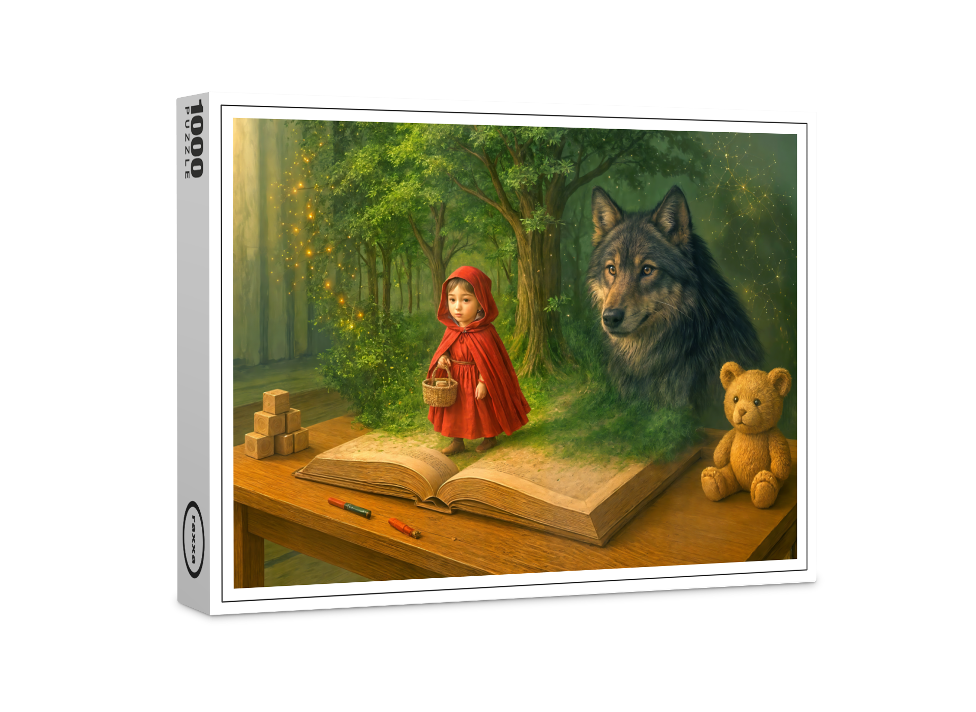 raxxa Premium-Puzzle: Red Riding Hood in magical kids room