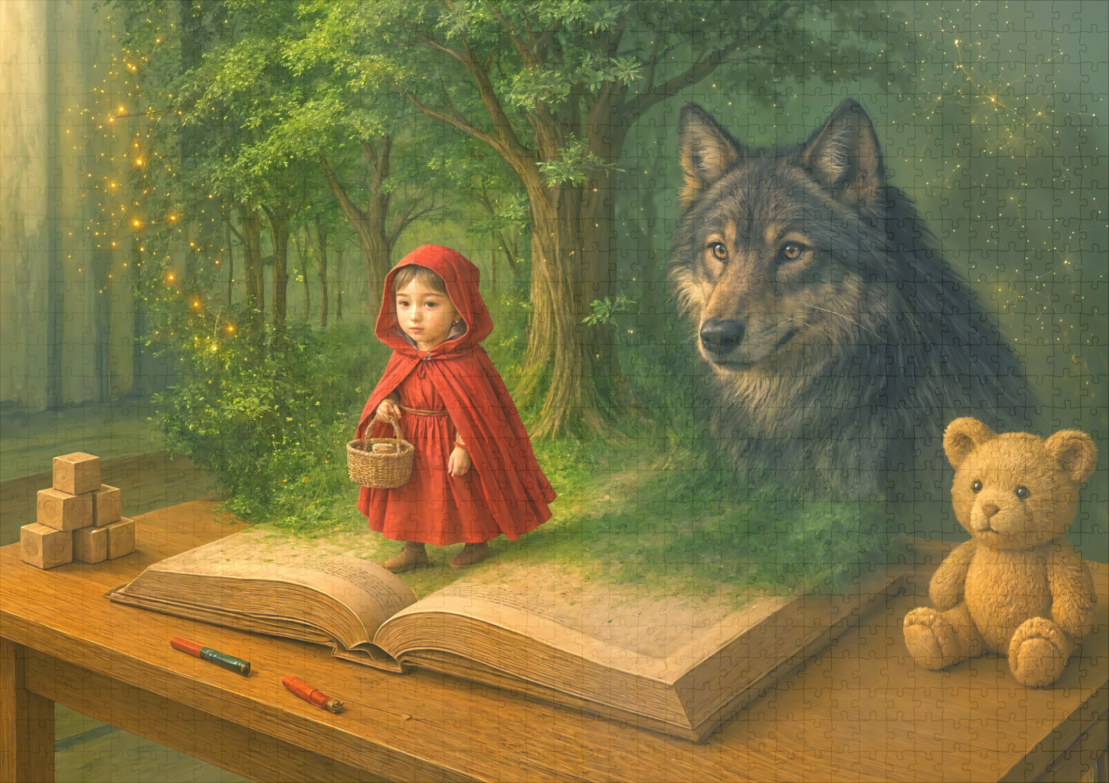 raxxa Premium-Puzzle: Red Riding Hood in magical kids room - immagine 2