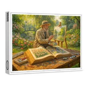 raxxa Premium-Puzzle: Painter in garden from art storybook