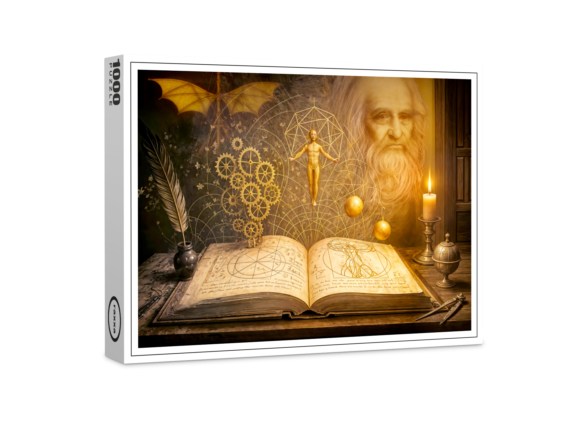 raxxa Premium-Puzzle: Da Vinci inventions from ancient sketchbook
