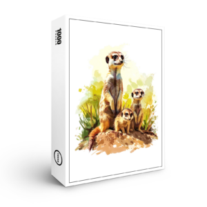 raxxa Premium-Puzzle: Meerkat Family on the Lookout
