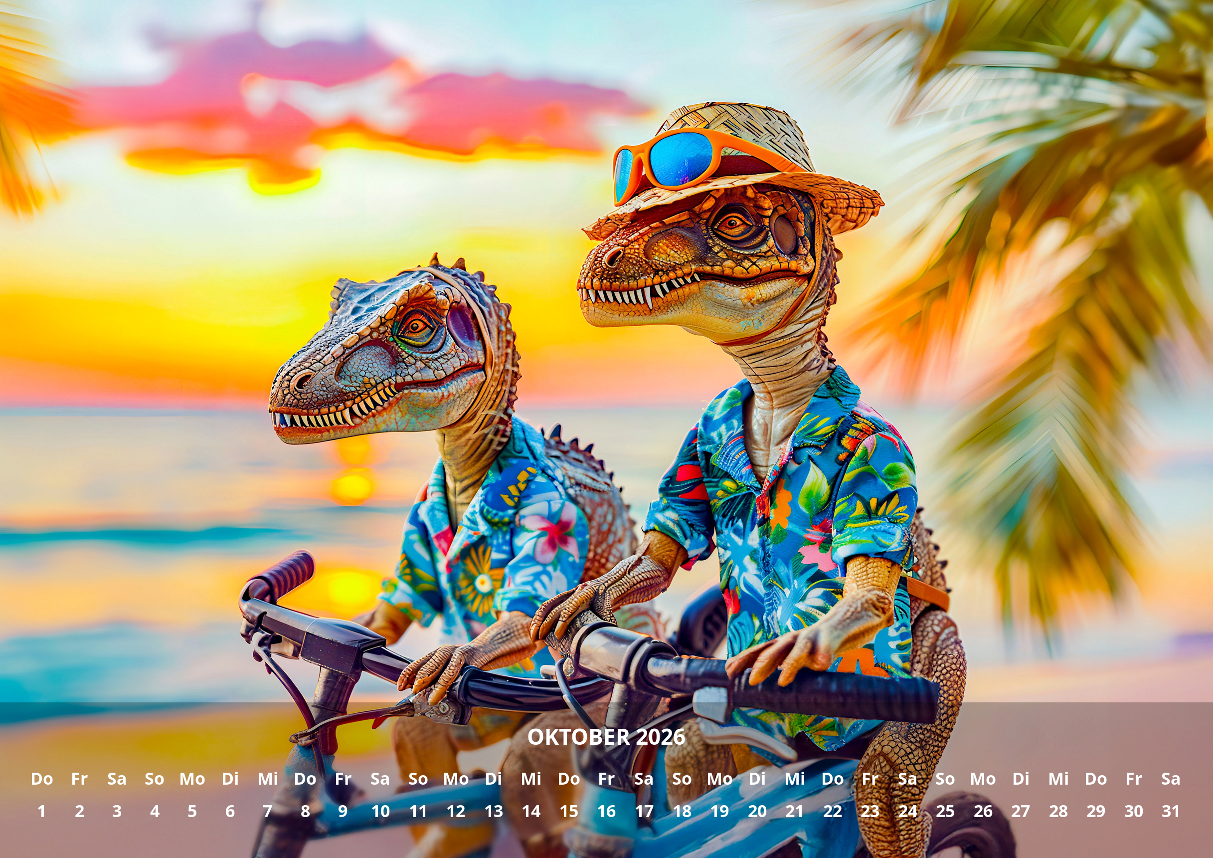 raxxa Premium-Monatskalender Dino Summer 2026 – Bild 12