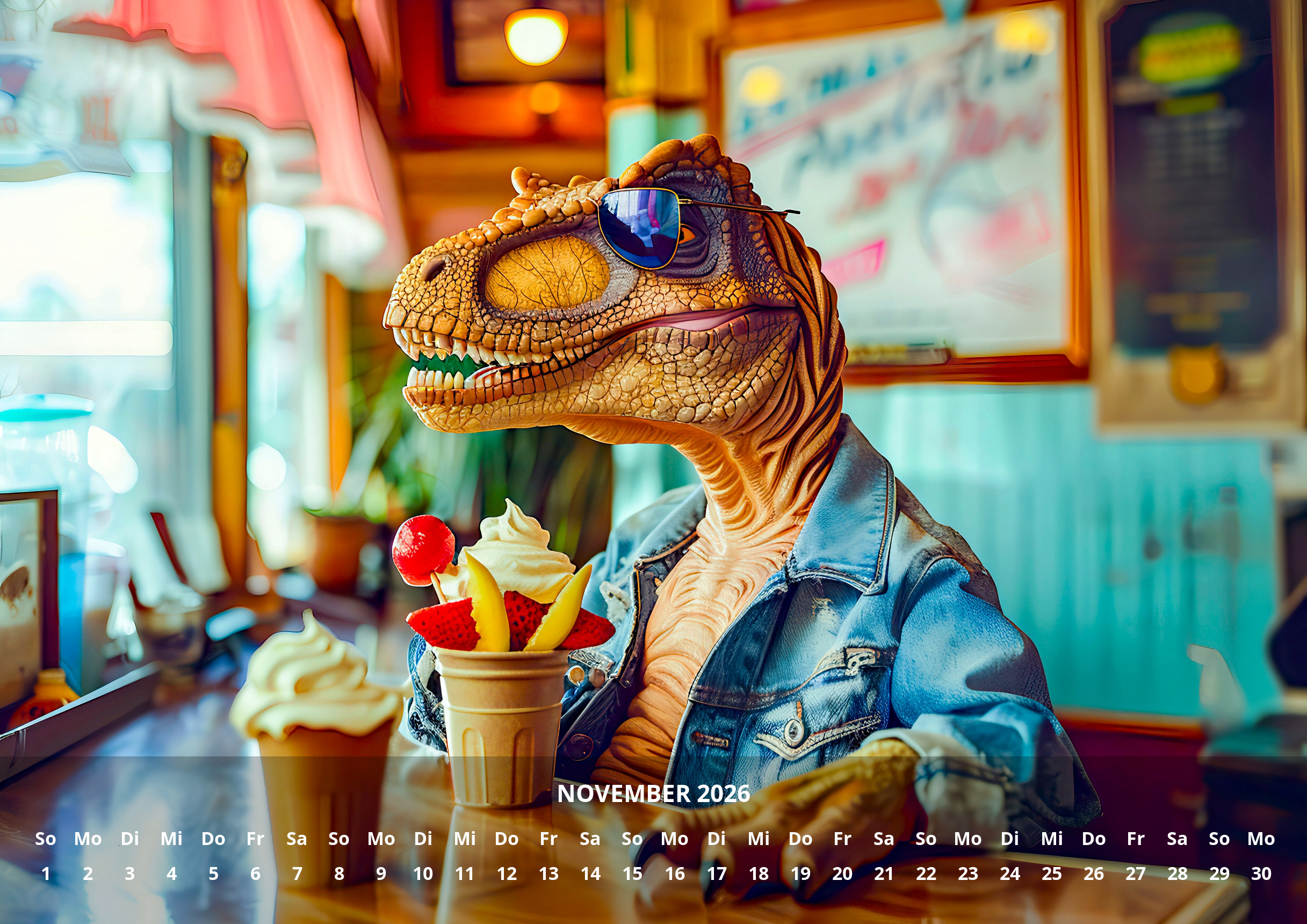 raxxa Premium-Monatskalender Dino Summer 2026 – Bild 13