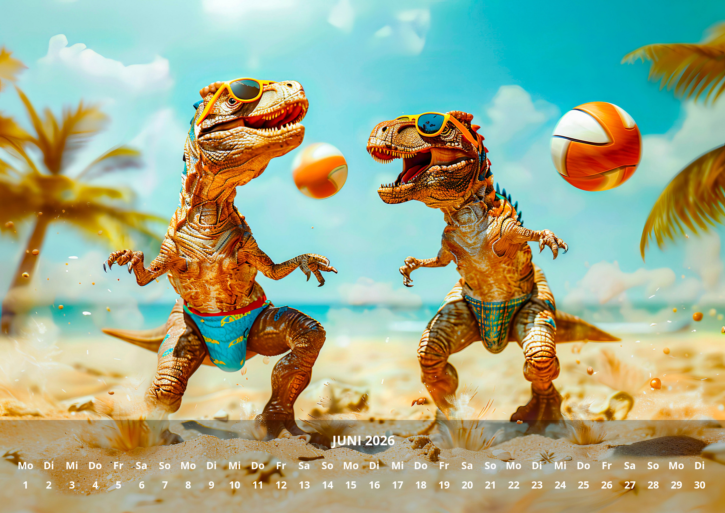 raxxa Premium-Monatskalender Dino Summer 2026 – Bild 8