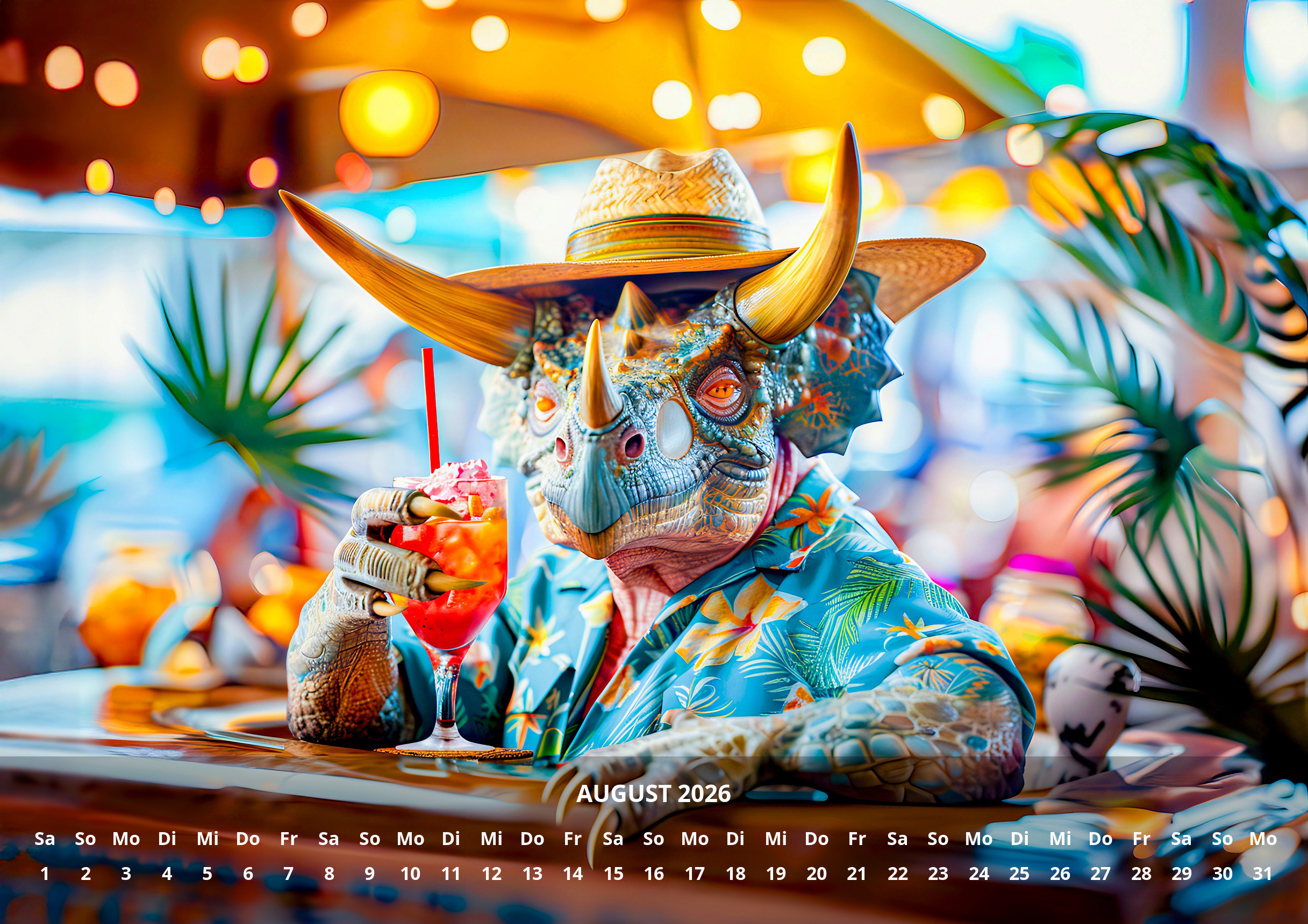 raxxa Premium-Monatskalender Dino Summer 2026 – Bild 10