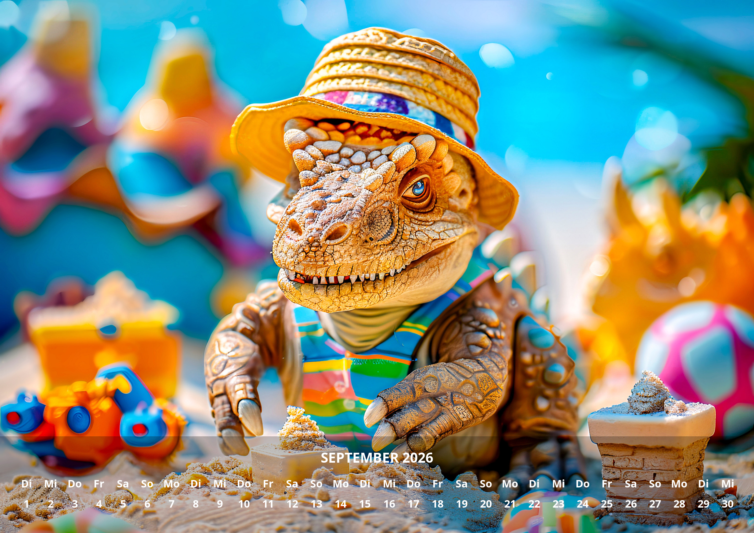 raxxa Premium-Monatskalender Dino Summer 2026 – Bild 11