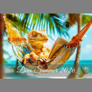 raxxa Premium-Monatskalender Dino Summer 2026