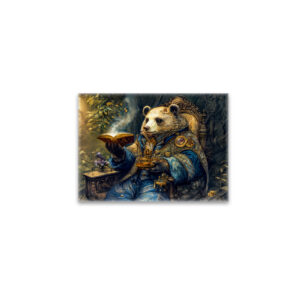 raxxa Glas-Magnet: Bear with Magical Book and Teacup