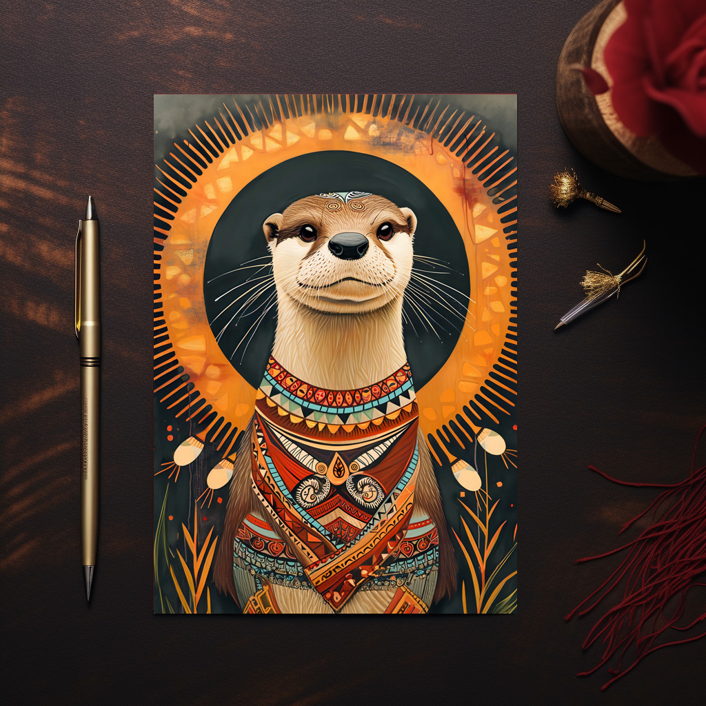 raxxa Postkarte: Otter Totem – Playful Deco Spirit