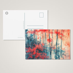 raxxa Postkarte: Chinese Watercolor Tranquil Bamboo Forest