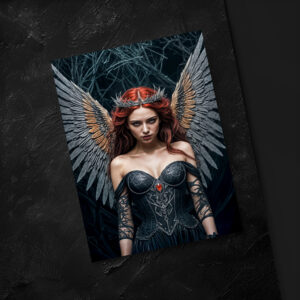 raxxa Postkarte: Majestic Dark Angel with Golden Wings