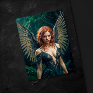 raxxa Postkarte: Majestic Dark Angel with Golden Wings