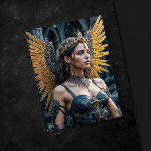 raxxa Postkarte: Golden Winged Dark Angel Queen