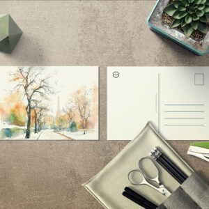 raxxa Postkarte: Watercolor Berlin Funkturm Autumn