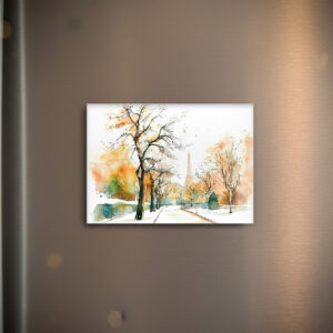 raxxa Glas-Magnet: Watercolor Berlin Funkturm Autumn
