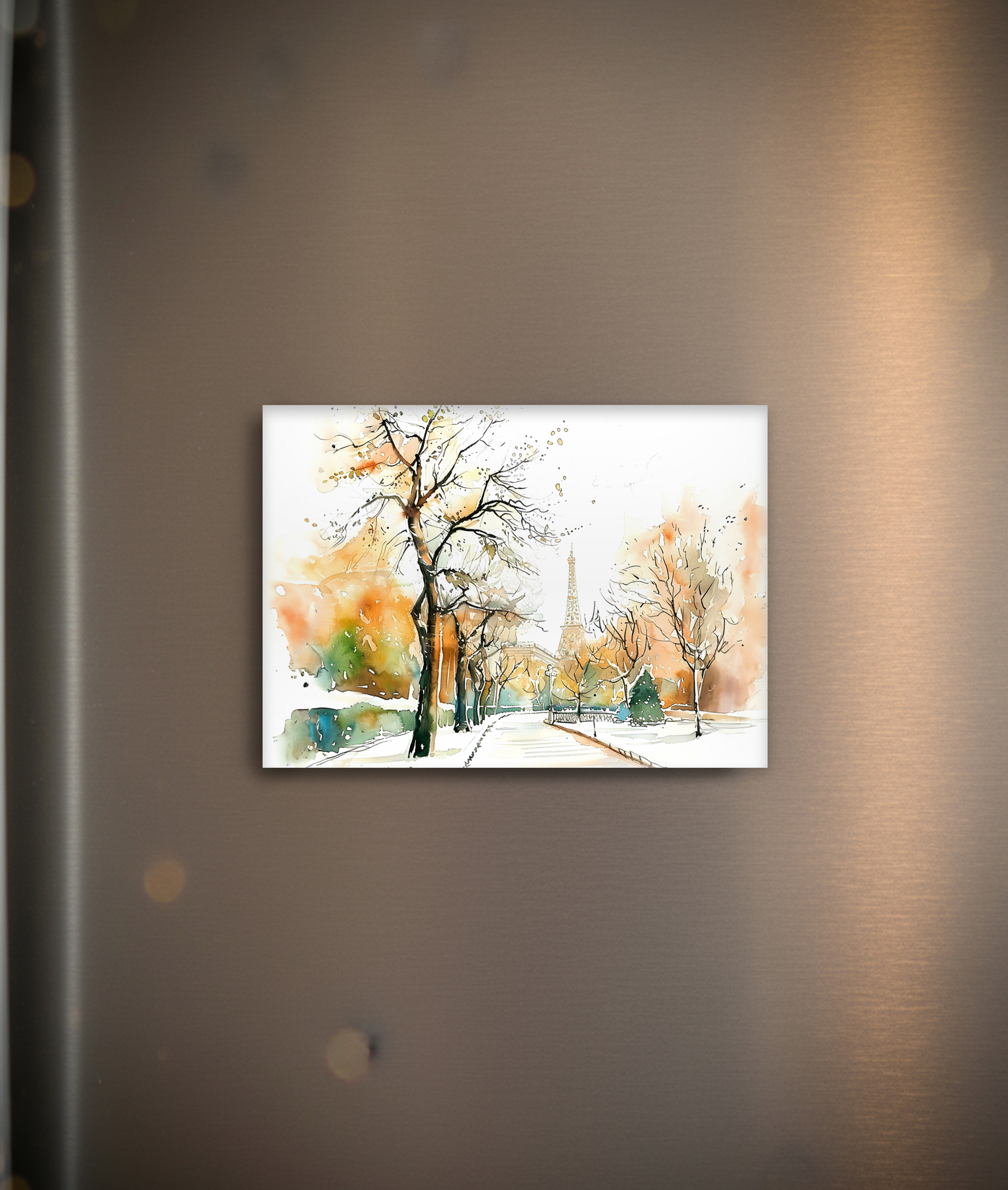 raxxa Glas-Magnet: Watercolor Berlin Funkturm Autumn