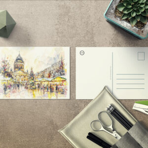 raxxa Postkarte: Watercolor Berlin Christmas Market