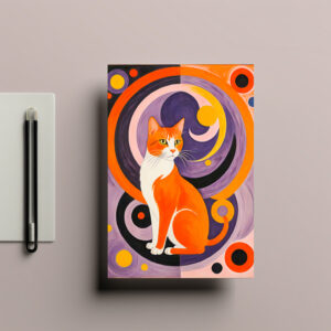 raxxa Postkarte: Cubist Cat Art with Colors