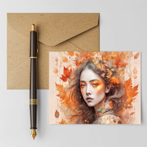 raxxa Postkarte: Autumn Fairy in Leaf Crown
