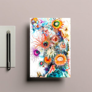 raxxa Postkarte: Abstract Watercolor Illustration of Sea Anemones