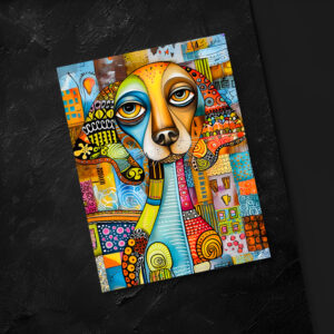 raxxa Postkarte: Abstract Pop-Art Dog Faces