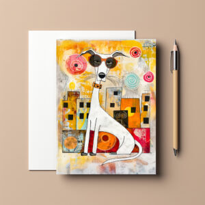 raxxa Postkarte: Crazy Pop-Art Dog Portrait