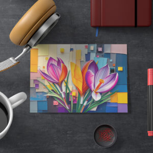 raxxa Postkarte: Charming Crocus in Modern Abstract Style