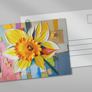 raxxa Postkarte: Radiant Daffodil in Modern Abstract Style