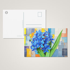 raxxa Postkarte: Vibrant Hyacinth in Modern Abstract Style